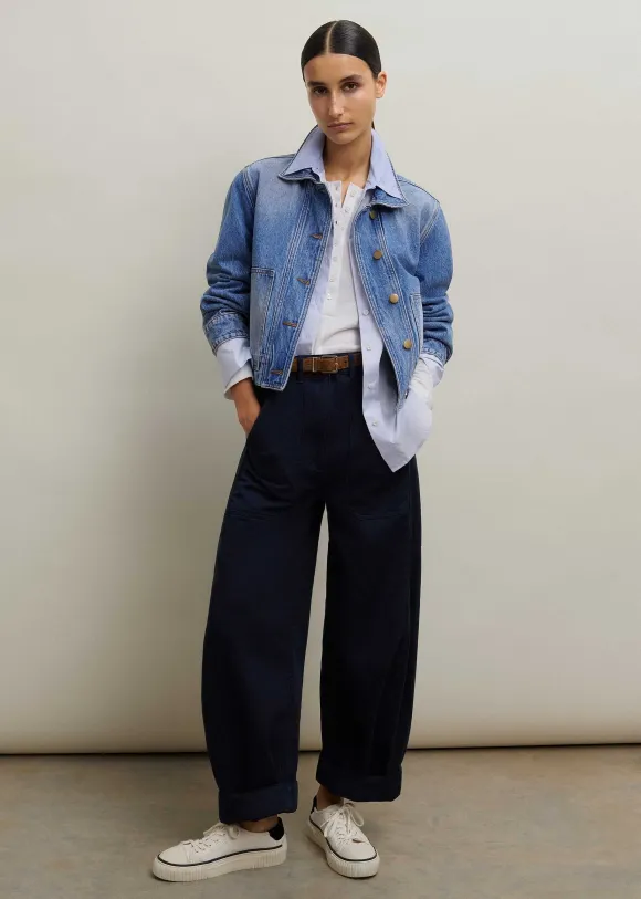 Cotton Colour Block Oversized Shirt