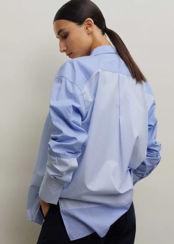 Cotton Colour Block Oversized Shirt