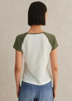 Cotton Contrast Baseball Tee