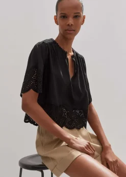 Cotton Lace Flower Broderie Blouse
