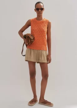 Cotton Lace Stitch Knit Vest