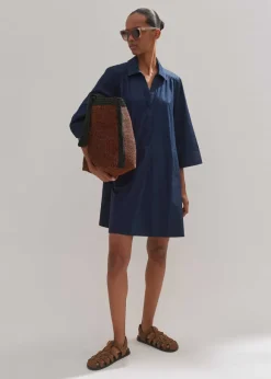 Cotton Poplin Swing Dress + Belt
