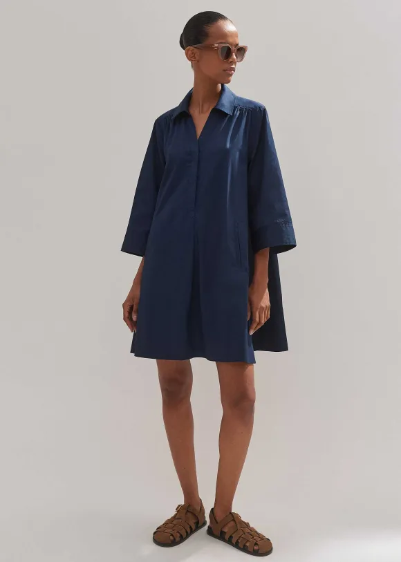 Cotton Poplin Swing Dress + Belt