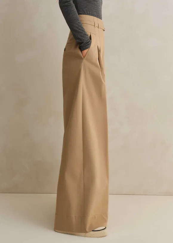 Cotton Super High-Waisted Trouser + Belt