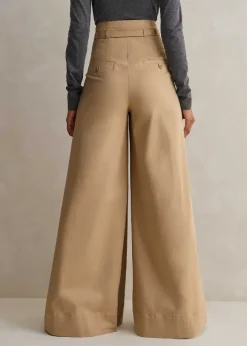 Cotton Super High-Waisted Trouser + Belt