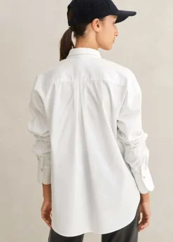 Crease Less Cotton Elastic Sleeve Shirt