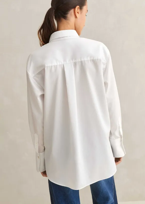 Crease Less Cotton Relaxed Boyfriend Shirt