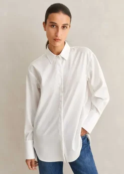 Crease Less Cotton Relaxed Boyfriend Shirt