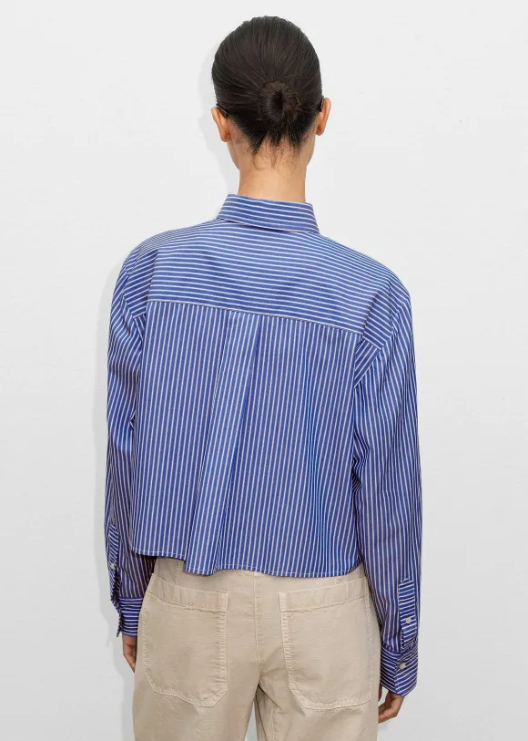 Cropped Boxy Stripe Shirt