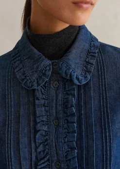 Denim Frill Shirt