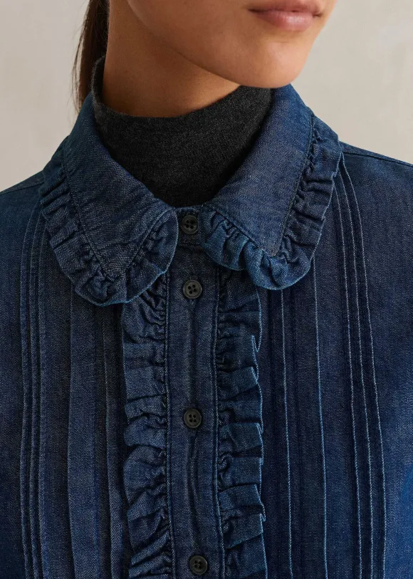 Denim Frill Shirt