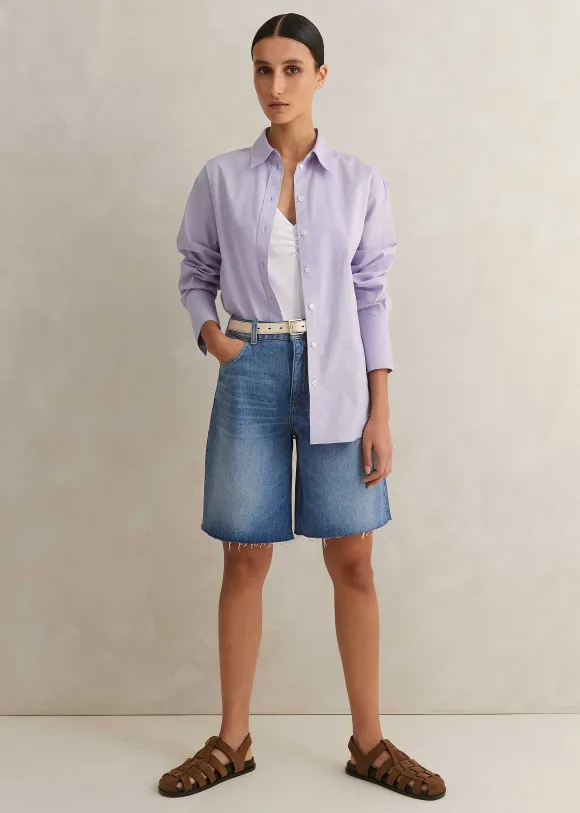 Denim High-Rise Bermuda Short