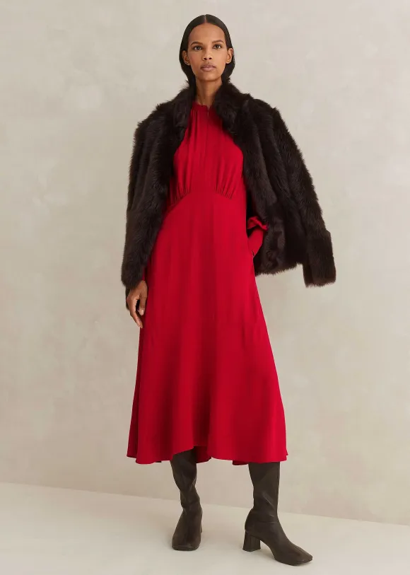 Elegant Panelled Midi Dress