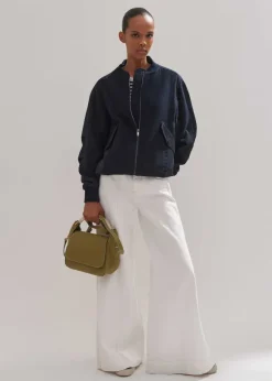 Flannel Mix Deconstructed Bomber Jacket