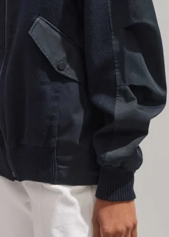 Flannel Mix Deconstructed Bomber Jacket