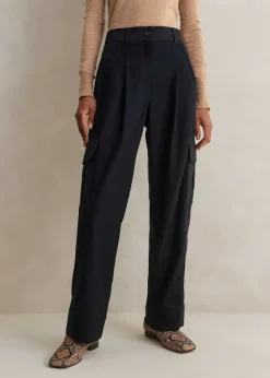 Flannel Mix Tapered Cargo Trouser