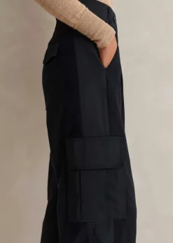 Flannel Mix Tapered Cargo Trouser