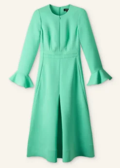 Fluid Crepe Elegant Midi Dress