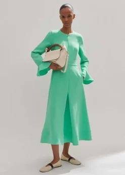 Fluid Crepe Elegant Midi Dress
