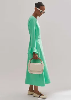 Fluid Crepe Elegant Midi Dress