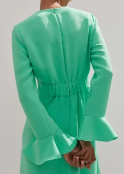 Fluid Crepe Elegant Midi Dress
