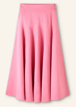 Heavy Cotton Sateen Maxi Skirt