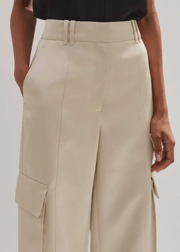 Heavy Satin Statement Cargo Trouser