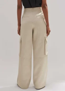 Heavy Satin Statement Cargo Trouser