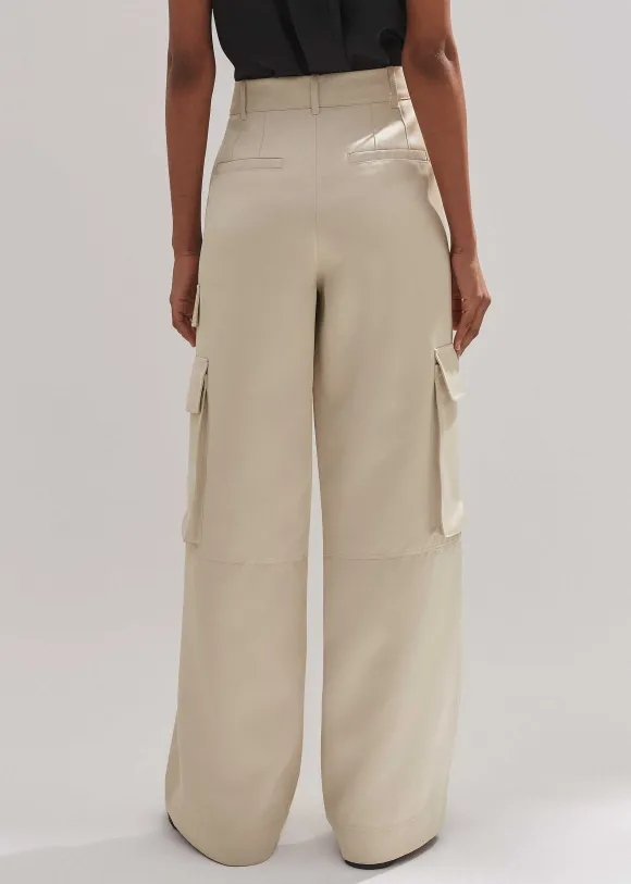 Heavy Satin Statement Cargo Trouser