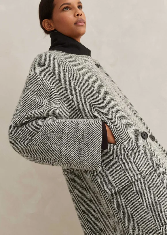 Herringbone Town-To-Country Coat