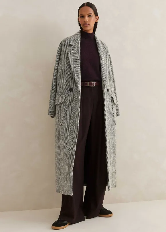 Herringbone Town-To-Country Coat