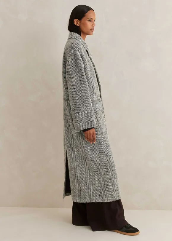 Herringbone Town-To-Country Coat