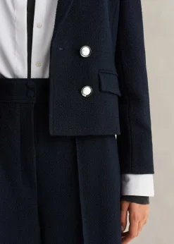 High Waisted Wide Leg Cropped Trouser Suit
