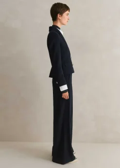 High Waisted Wide Leg Trouser + Jacket Suit