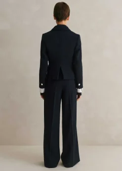 High Waisted Wide Leg Trouser + Jacket Suit