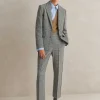 Houndstooth Blazer + Slim Crop Trouser Suit