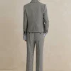 Houndstooth Cropped Jacket + Slim Crop Trouser Suit