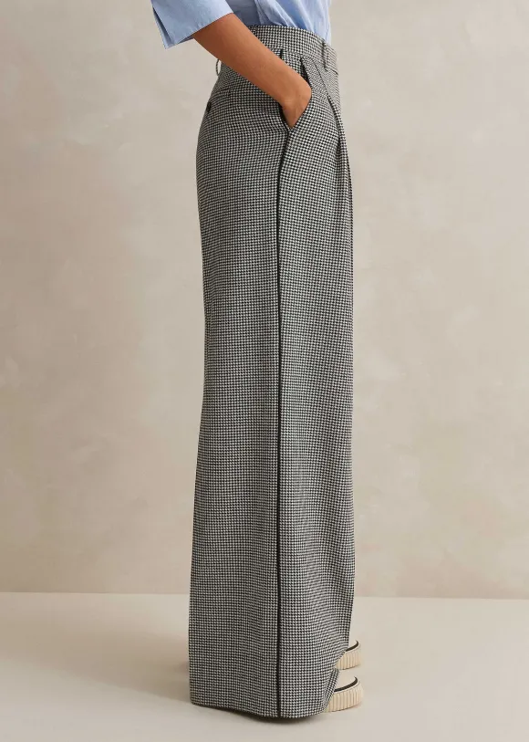 Houndstooth Pleated Man Pant