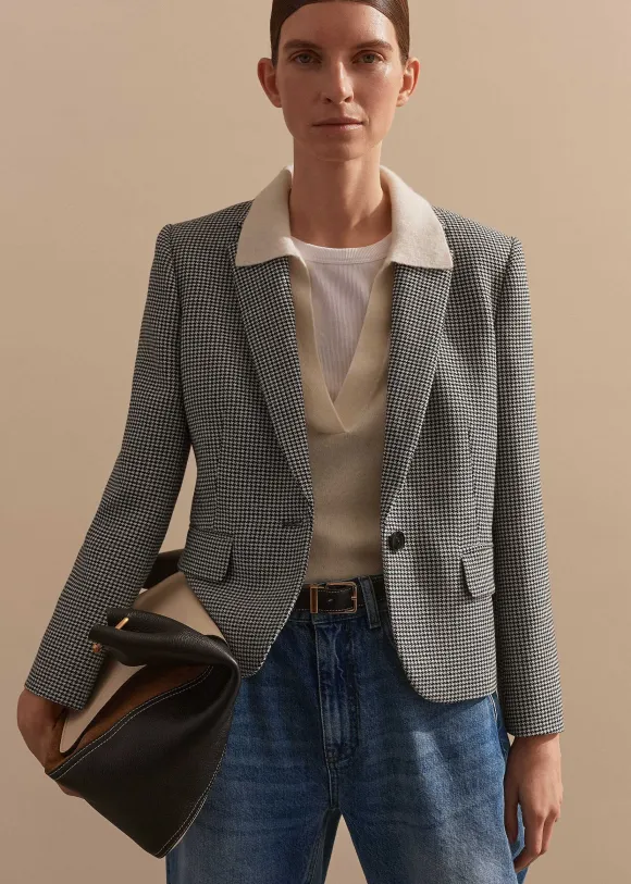 Houndstooth Short Jacket