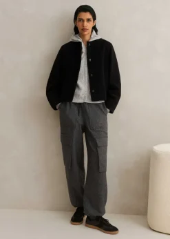 Icon Cashmere Crop Box Hoody