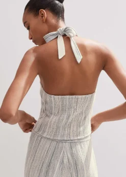 Jacquard Halterneck Top