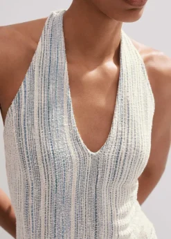 Jacquard Halterneck Top