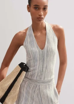 Jacquard Halterneck Top