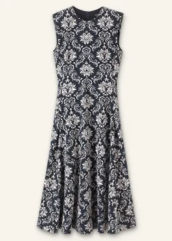 Jacquard Jersey Midi Dress