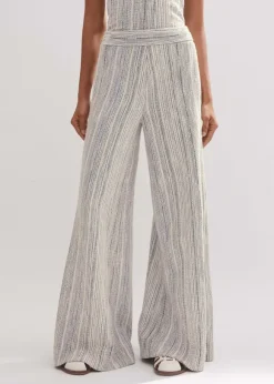 Jacquard Wide-Leg Trouser