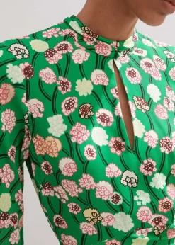 Lantana Flower Print Midi Dress