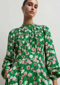 Lantana Flower Print Short Boho Dress