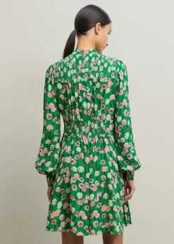 Lantana Flower Print Short Boho Dress