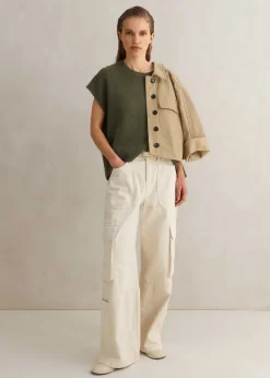 Lofty Cashmere Relaxed Curved Hem Vest