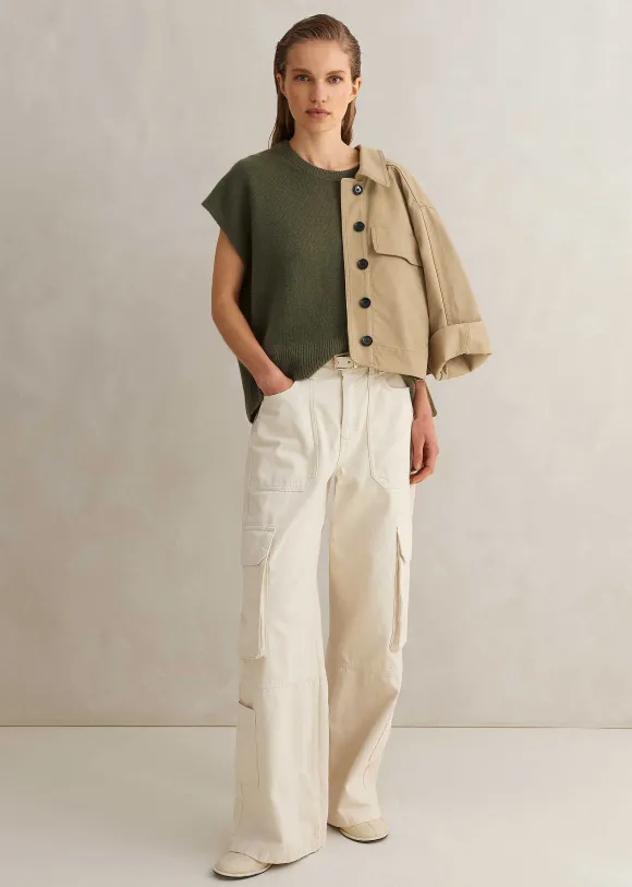 Lofty Cashmere Relaxed Curved Hem Vest